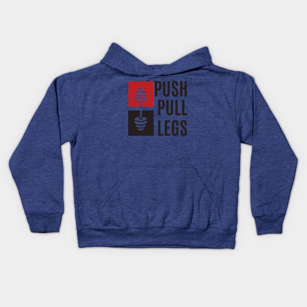 push pull legs Kids Hoodie by Teeeshirt